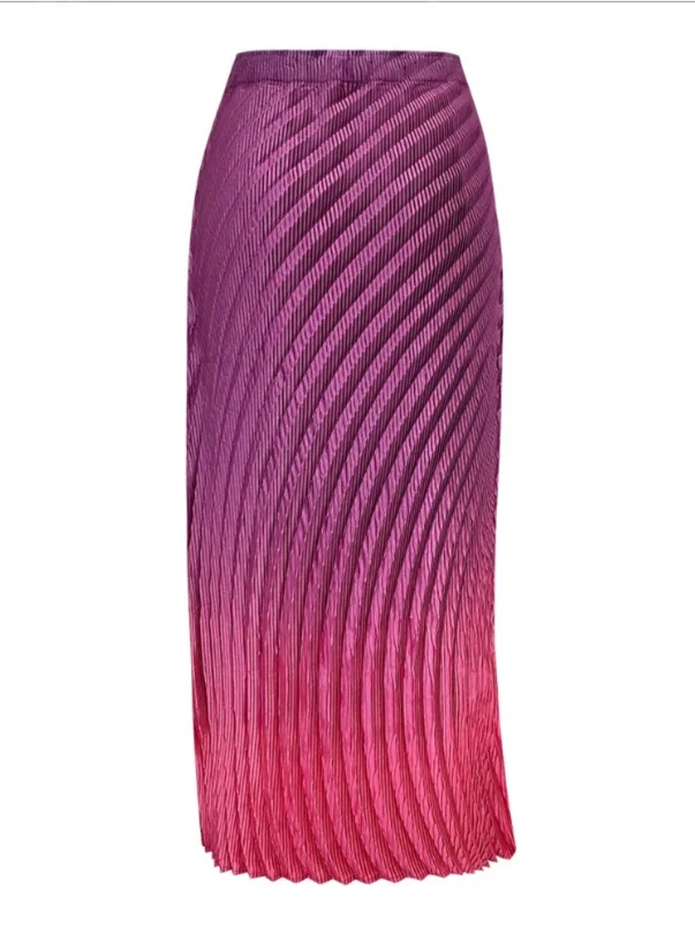 Pleated Sunset Maxi Skirt with Pockets Ron David Studio Medium